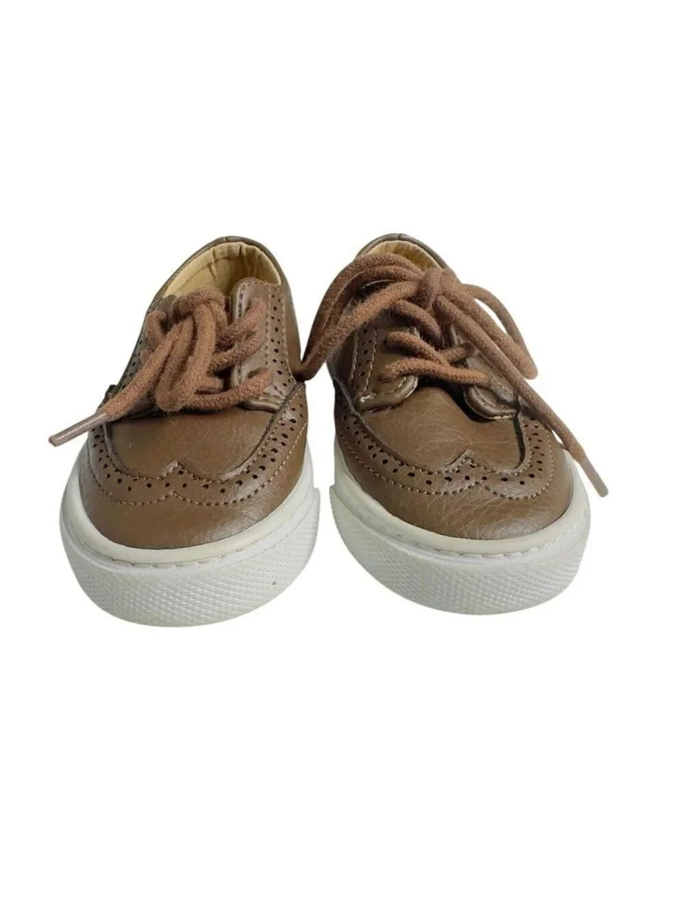 Janie and Jack Toddler Wingtip‎ Sneakers Brown Boys Size 5